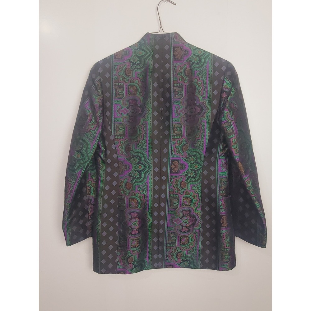 Gianfranco Ferré blazer-style jacket wit a multicolored geometric pattern Sz M/L - Picture 2 of 8